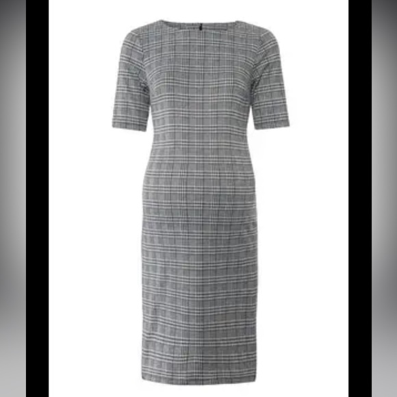 A Pea in the Pod - Maternity + Nursing Sheath Dress - Plaid - sz LARGE - Picture 4 of 9